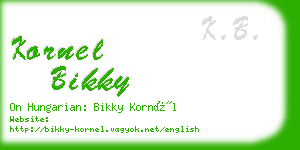 kornel bikky business card